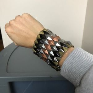 Mixed Metal Bangle Bracelet